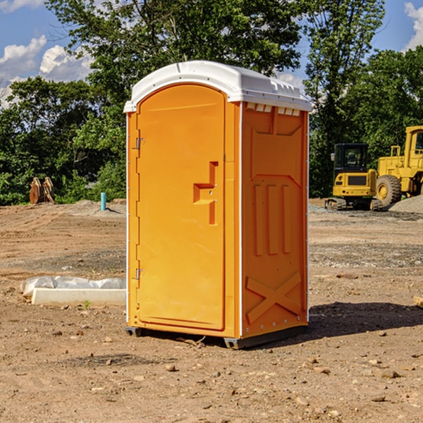 how often are the portable restrooms cleaned and serviced during a rental period in Arthur TN